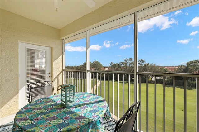 view of sunroom / solarium