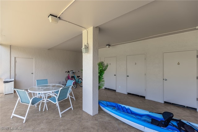 view of patio featuring outdoor dining area