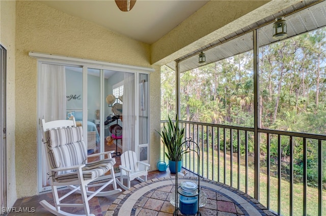 view of sunroom