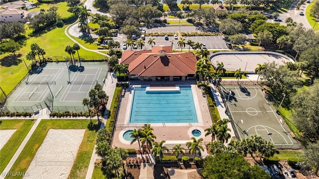 birds eye view of property