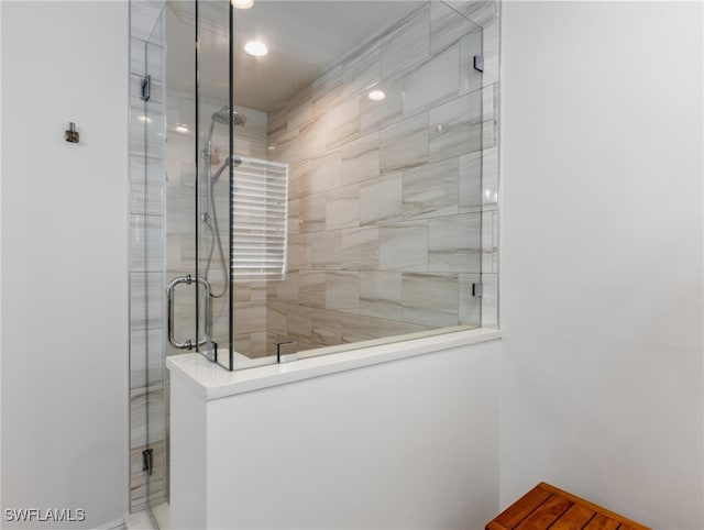 bathroom with walk in shower