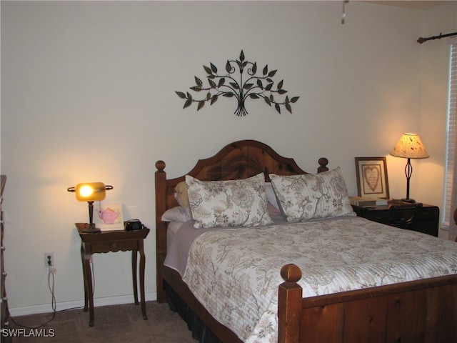 view of carpeted bedroom