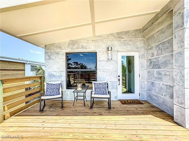 view of wooden terrace