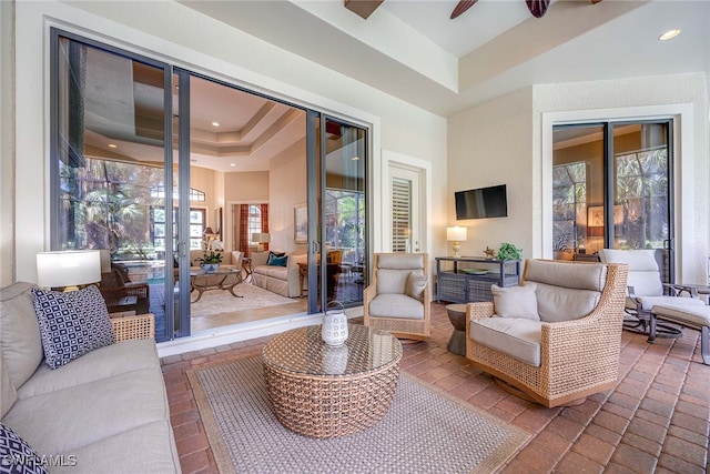 view of patio / terrace featuring an outdoor living space