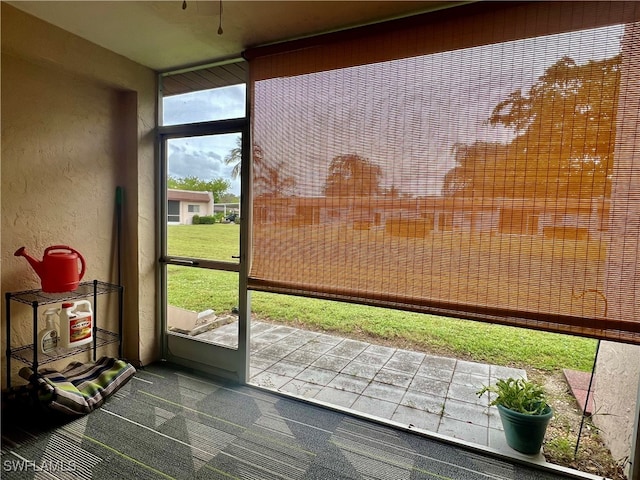 view of sunroom