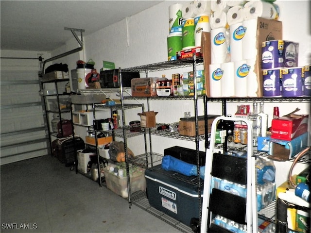 view of storage room