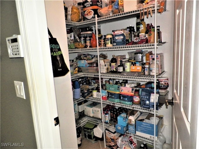 view of pantry