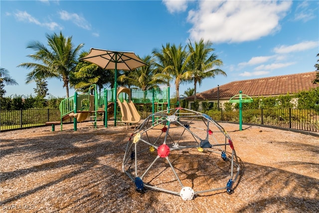 view of jungle gym