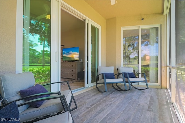 view of sunroom