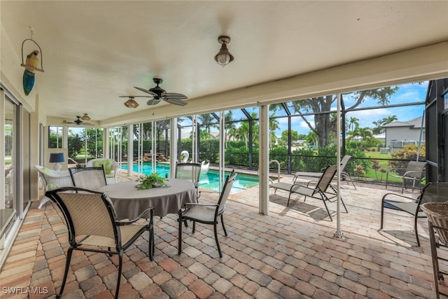 sunroom with a wealth of natural light