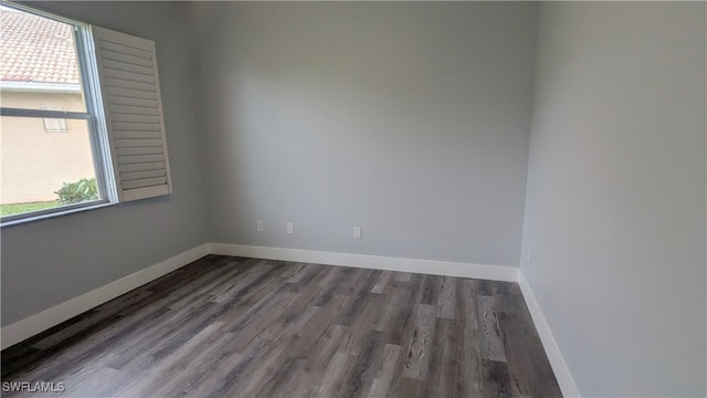 empty room featuring hardwood / wood-style flooring