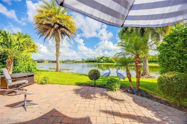 14151 Nautica Ct, Naples, FL 34114 - view of patio with a water view