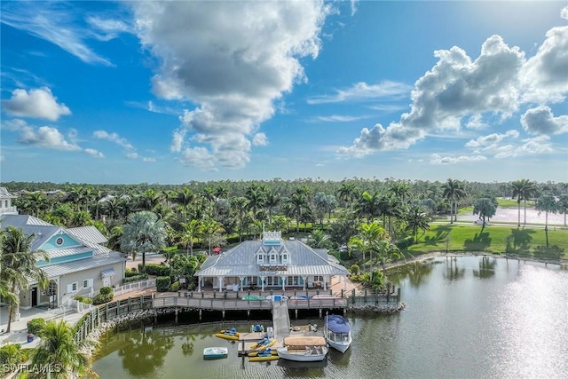 14151 Nautica Ct, Naples, FL 34114 - dock area featuring a water view