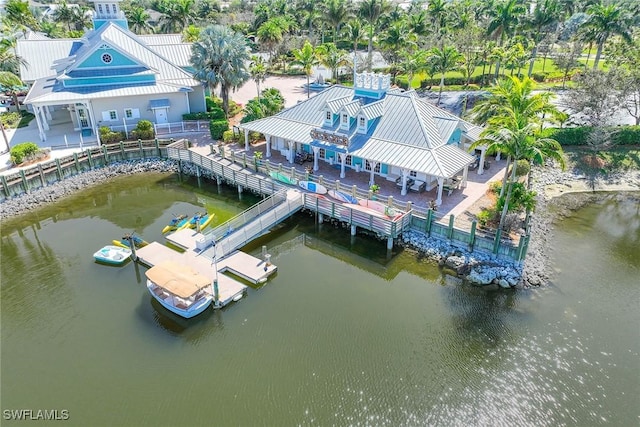 14151 Nautica Ct, Naples, FL 34114 - bird's eye view featuring a water view