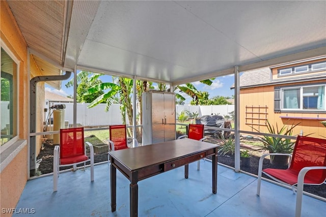 view of sunroom / solarium