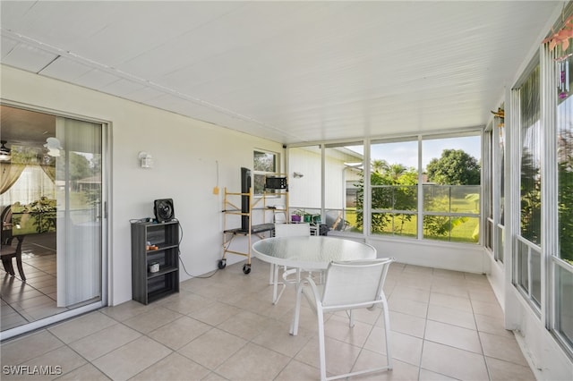 view of sunroom