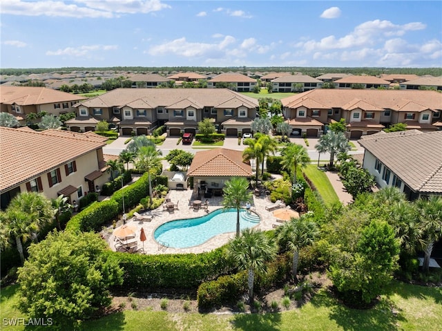 bird's eye view featuring a residential view