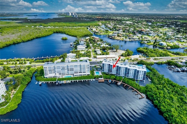 4835 Bonita Beach Rd Unit 408, Bonita Springs, FL 34134 - aerial view featuring a water view