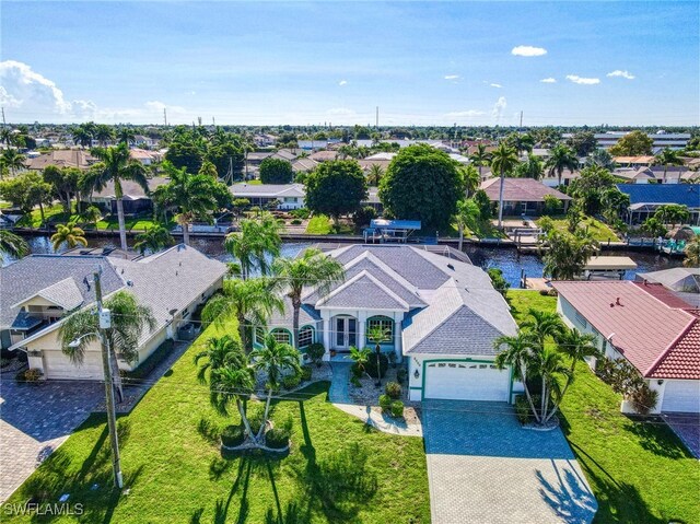 aerial view featuring a residential view