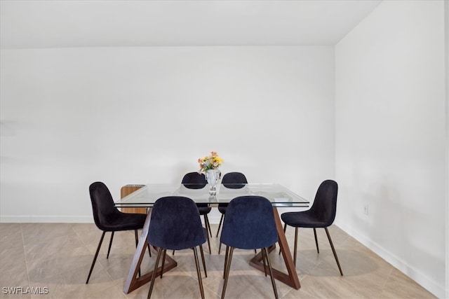 view of tiled dining area