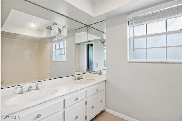 bathroom with vanity