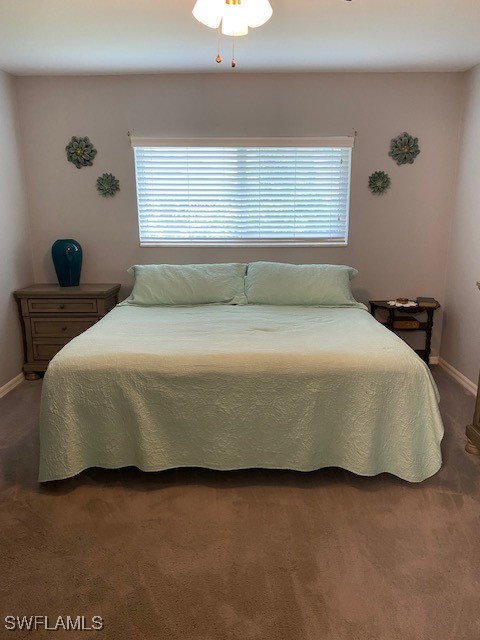 bedroom with carpet floors