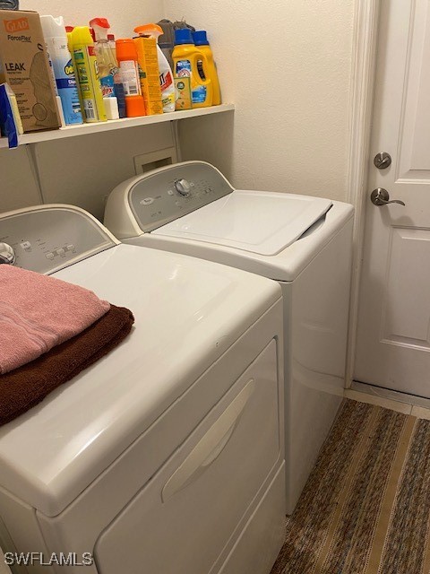 laundry room featuring washer and dryer