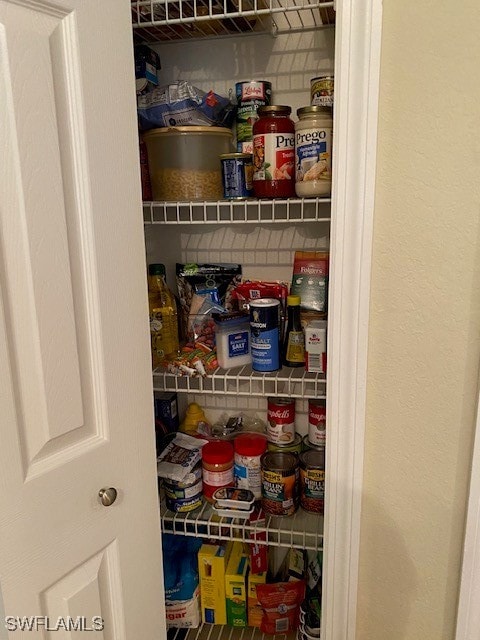 view of pantry