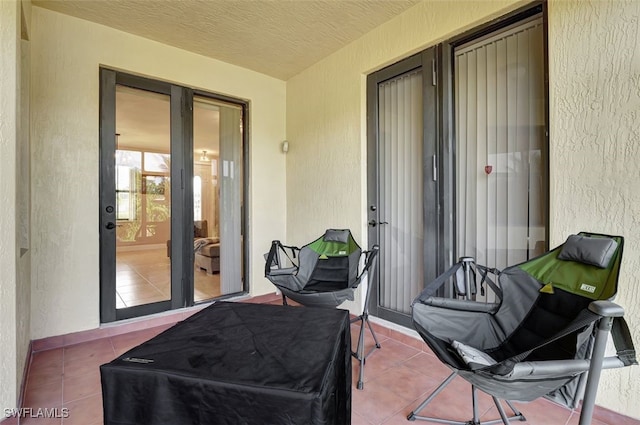 view of patio featuring french doors