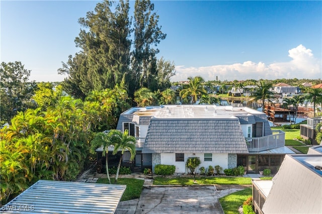 bird's eye view with a residential view