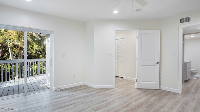 empty room featuring light hardwood / wood-style floors