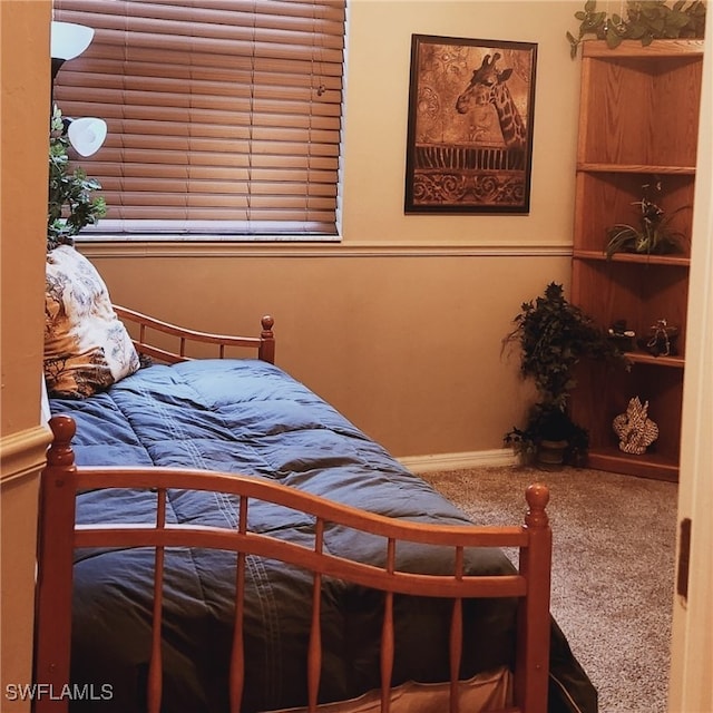 bedroom with carpet