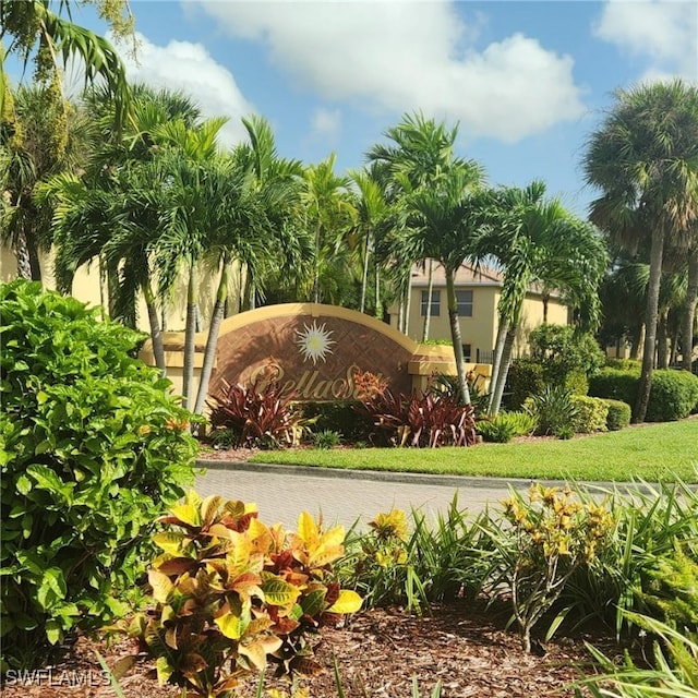 view of community sign