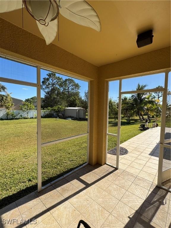 view of sunroom