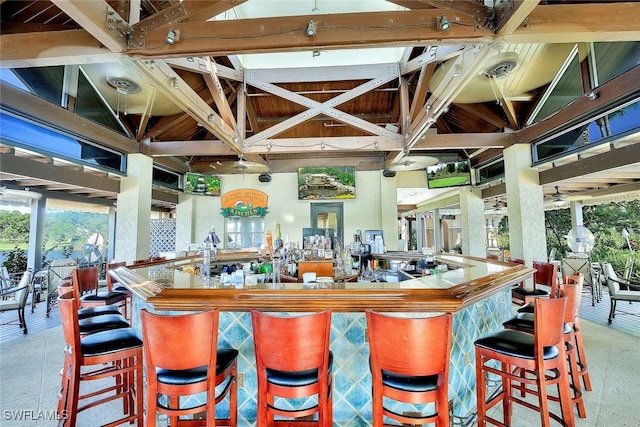 view of community bar area
