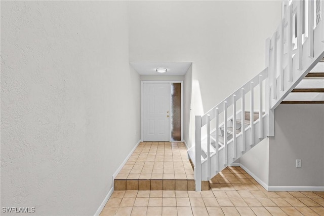 11653 Pointe Circle Dr, Fort Myers, FL 33908 - foyer entrance with tile patterned flooring and stairway