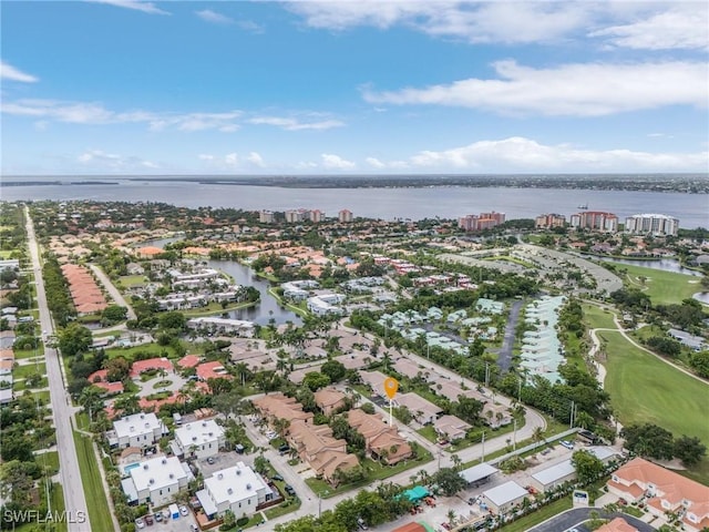 11653 Pointe Circle Dr, Fort Myers, FL 33908 - aerial view of property and surrounding area with a nearby body of water, nearby suburban area, and a local golf course