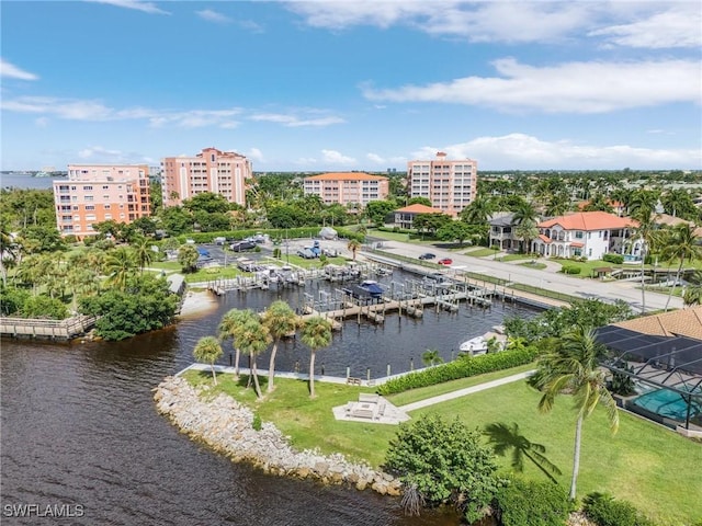 11653 Pointe Circle Dr, Fort Myers, FL 33908 - drone / aerial view of a nearby body of water and apartment complex / building