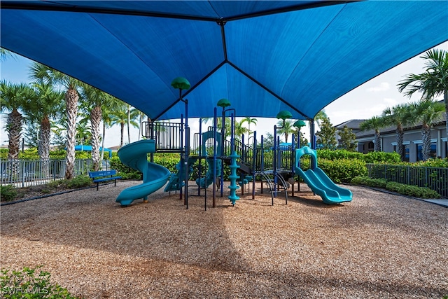 view of jungle gym