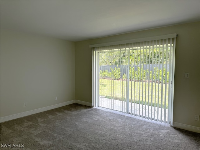 view of carpeted empty room