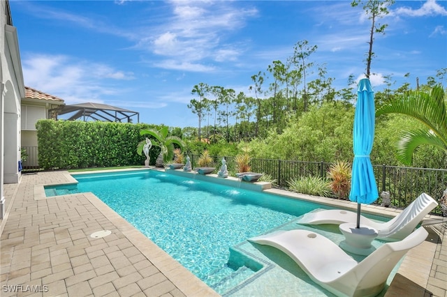 14690 Reserve Pl, Naples, FL 34109 - view of pool with fence and a patio area