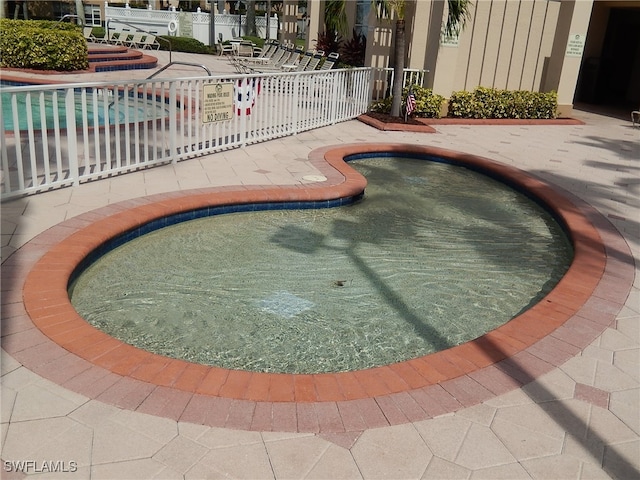 view of pool featuring a patio area