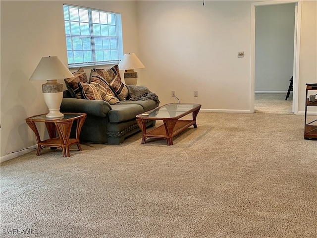 view of carpeted living room