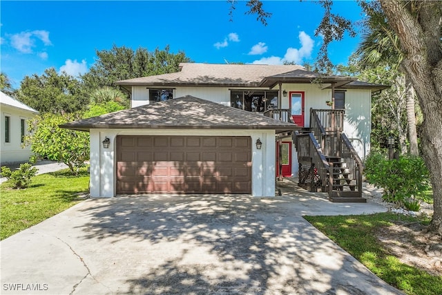 view of front of home featuring a garage