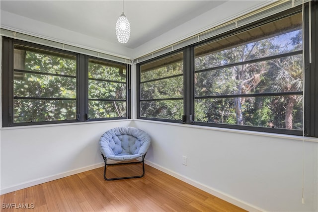 sitting room featuring wood-type flooring