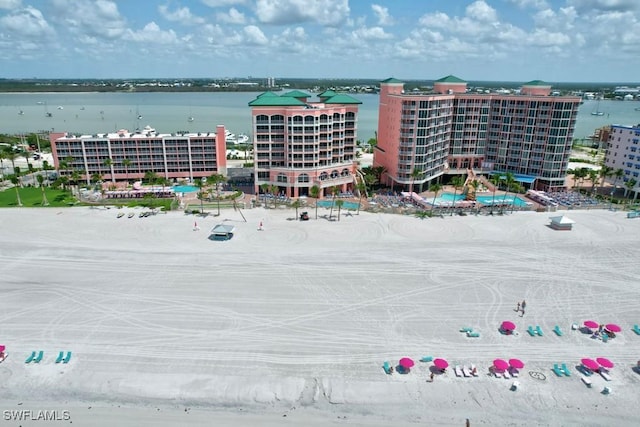 200 Estero Blvd Unit 101, Fort Myers Beach, FL 33931 - birds eye view of property featuring a view of city and a water view