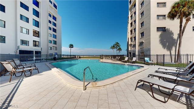 view of pool with a patio area