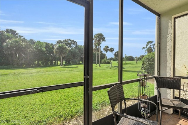 view of sunroom