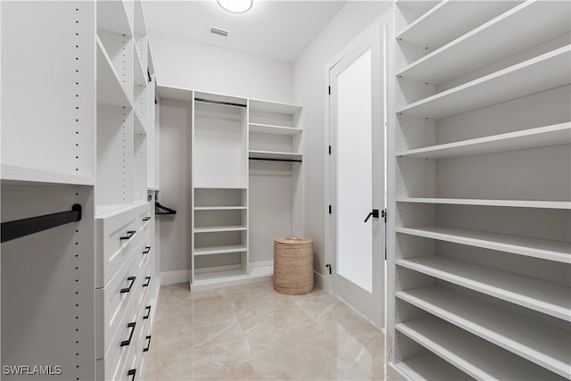 view of walk in closet