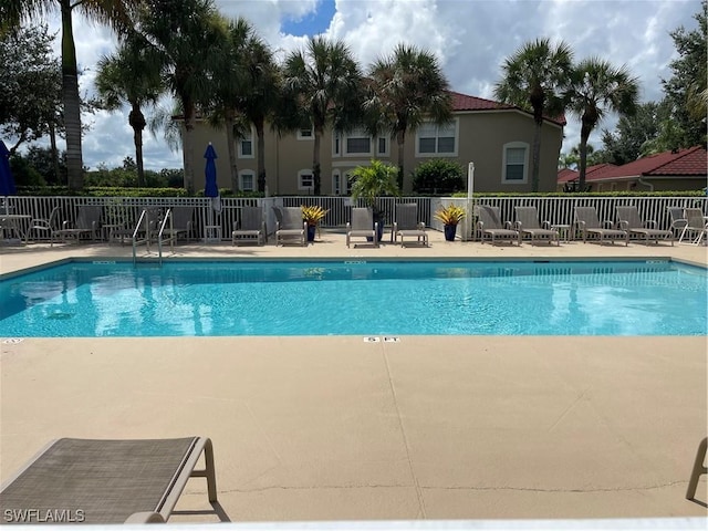 view of pool with a patio area